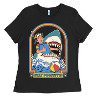 Black Stay Positive Classic Ladies Tee - FloraArt