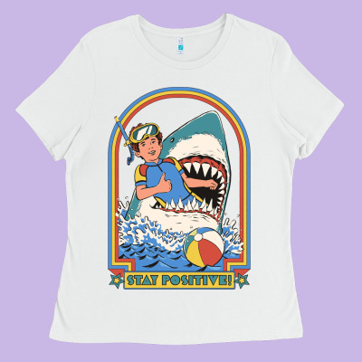 Stay Positive Classic Ladies Tee Designed By Floraart