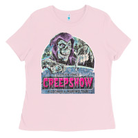 Bubblegum Pink creepshow 1 Ladies Tee - FloraArt