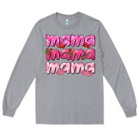 Heather Grey Mama mama mama mother's day Long Sleeve Tee - HowdyJamesFarm