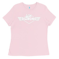 Bubblegum Pink legs diamond Ladies Tee - FloraArt