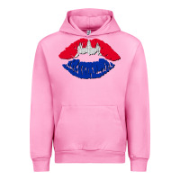 Fuchsia Pink cambodian flag lips Urban Hoodie - AdoDesignShop