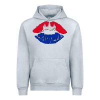Heather Grey cambodian flag lips Urban Hoodie - AdoDesignShop