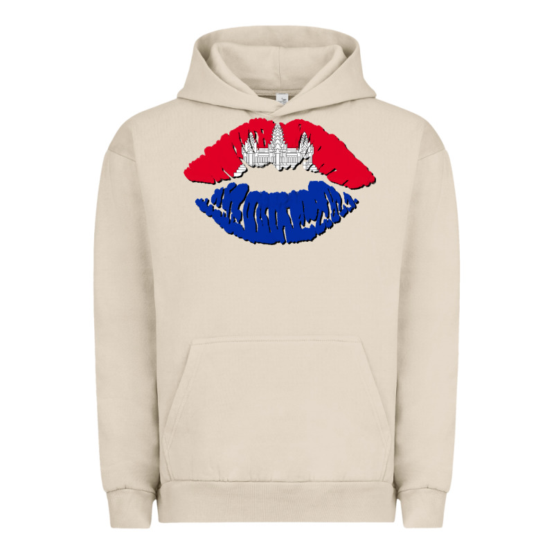 Cambodian Flag Lips Urban Hoodie by AdoDesignShop | Teevron