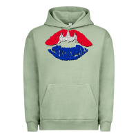 Pigment Oil Green cambodian flag lips Urban Hoodie - AdoDesignShop