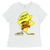 White speedy gonzales arriba Ladies Tee - FloraArt