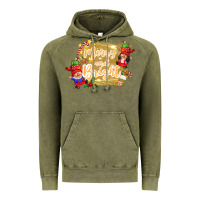 Vintage Olive merry and bright gnome Vintage Hoodie - CowGirlArtShop