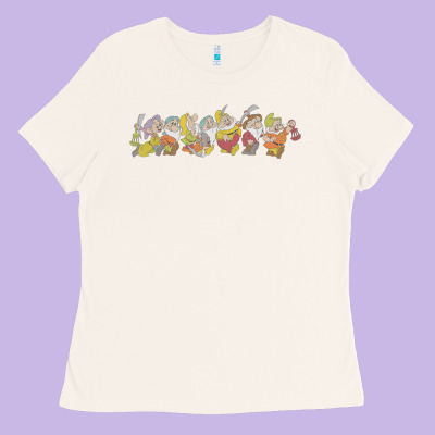 Snow White And The Seven Dwarfs Marching In Line Ladies Tee Designed By Floraart