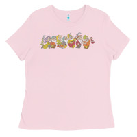 Bubblegum Pink Snow White And The Seven Dwarfs Marching In Line Ladies Tee - FloraArt