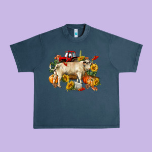 Fall Charolais Bull Urban Heavy Tee Designed By Ranaportraitstore