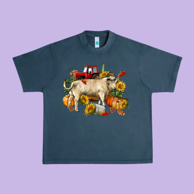 Fall Charolais Bull Urban Heavy Tee Designed By Ranaportraitstore