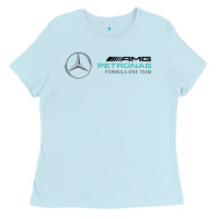 Baby Blue formula one team Ladies Tee - FloraArt