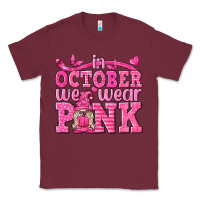 Burgundy In October We Wear Pink with Gnome Classic Tee - texasbilliewilder