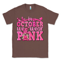 Chestnut In October We Wear Pink with Gnome Classic Tee - texasbilliewilder