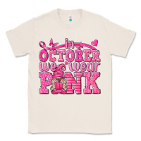 Natural In October We Wear Pink with Gnome Classic Tee - texasbilliewilder