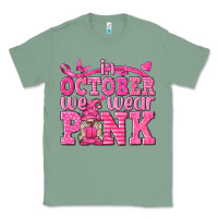 Sage In October We Wear Pink with Gnome Classic Tee - texasbilliewilder