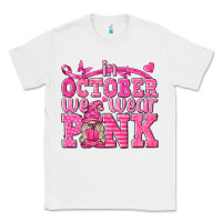 White In October We Wear Pink with Gnome Classic Tee - texasbilliewilder