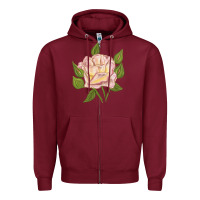 Burgundy Life Of The Party Rose Zipper Hoodie - LillyAllenDesigns