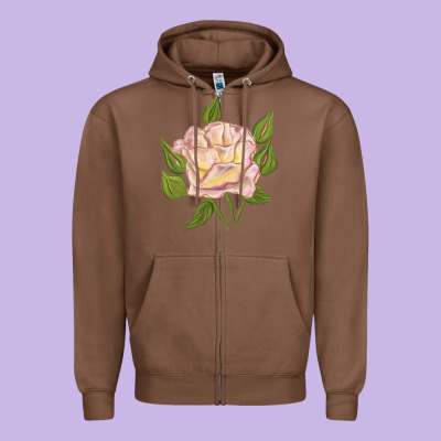 Life Of The Party Rose Zipper Hoodie Designed By Lillyallendesigns