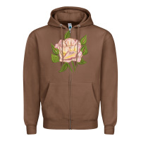 Chestnut Life Of The Party Rose Zipper Hoodie - LillyAllenDesigns