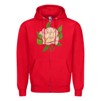 Red Life Of The Party Rose Zipper Hoodie - LillyAllenDesigns