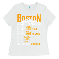 White wicked smaht boston accent translator bostonians gifts shirt Ladies Tee - FloraArt