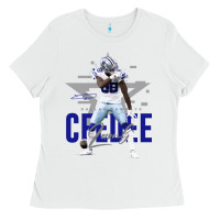 White ceedee lamb Ladies Tee - FloraArt