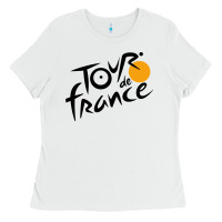White tour de france cycling Ladies Tee - ArtMosaic