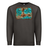 Smoke western turquoise stone aztec tiger pattern background Premium Sweatshirt - Artiststas