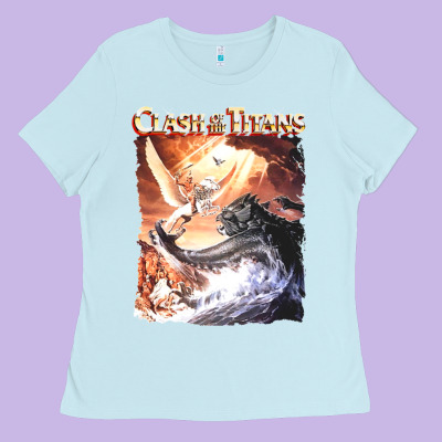 Clash Of The Titans (transparent) Ladies Tee Designed By Artmosaic