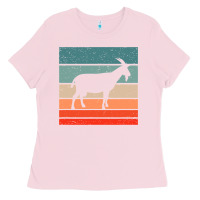 Bubblegum Pink goat goats retro style vintage 140 goat lover Ladies Tee - ArtMosaic