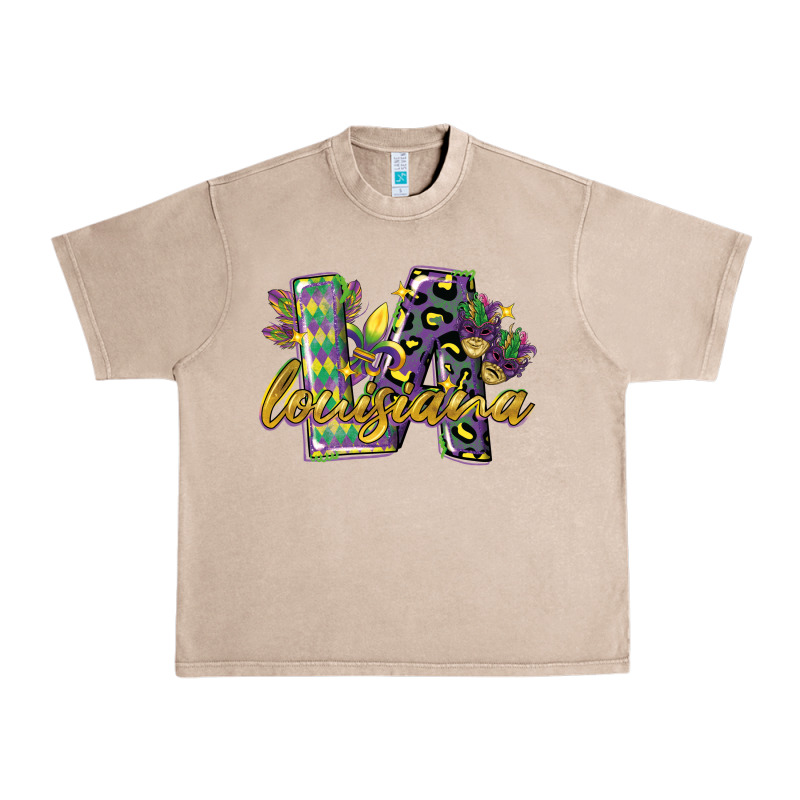Louisiana Leopard Mardi Gras 12 Inches 300 Dpi Urban Heavy Tee by CowGirlArtShop | Teevron
