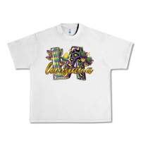 Lunar Rock louisiana leopard mardi gras 12 inches 300 dpi Urban Heavy Tee - CowGirlArtShop