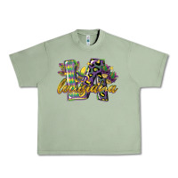Oil Green louisiana leopard mardi gras 12 inches 300 dpi Urban Heavy Tee - CowGirlArtShop