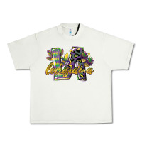 Pistachio louisiana leopard mardi gras 12 inches 300 dpi Urban Heavy Tee - CowGirlArtShop