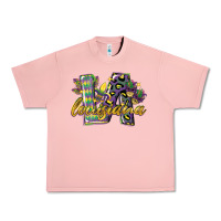 Salmon louisiana leopard mardi gras 12 inches 300 dpi Urban Heavy Tee - CowGirlArtShop