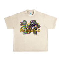Sandshell louisiana leopard mardi gras 12 inches 300 dpi Urban Heavy Tee - CowGirlArtShop