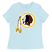 Baby Blue the indian red skins clasic Ladies Tee - ArtMosaic