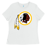 White the indian red skins clasic Ladies Tee - ArtMosaic