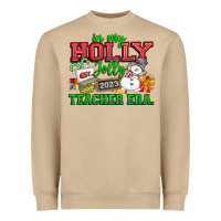 In My Holly Jolly Teacher Era Heavyweight Sweatshirt | Teevron