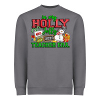 Storm In My Holly Jolly Teacher Era Heavyweight Sweatshirt - CowhideDigitalArt