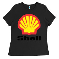 Black Copy of shell gasoline Ladies Tee - ArtMosaic