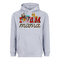 Heather Grey farm mama with pigs Heavyweight Hoodie - Artiststas
