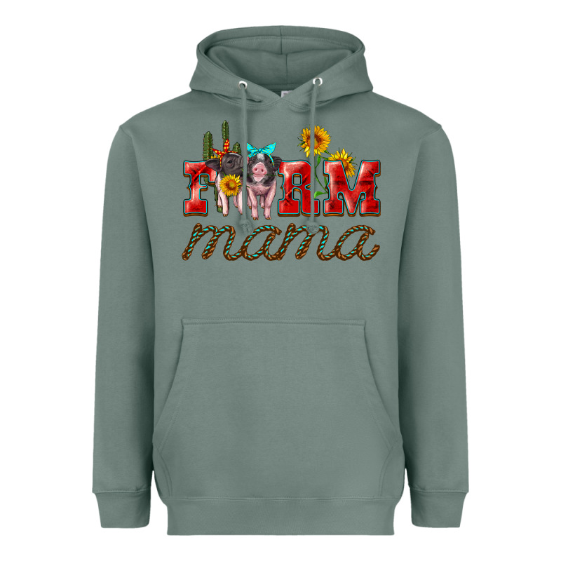 Farm Mama With Pigs Heavyweight Hoodie by Artiststas | Teevron