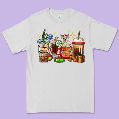 Christmas Coffee Cups With Chihuahua Premium Tee Designed By Ranaportraitstore