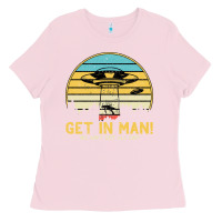 Bubblegum Pink UFO Vintage Retro Alien Outerspace Spaceship Ladies Tee - Bettercallsaul
