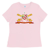 Bubblegum Pink 8th field artillery w br   ribbon 8th field artillery w br ribbon Ladies Tee - ArtMosaic