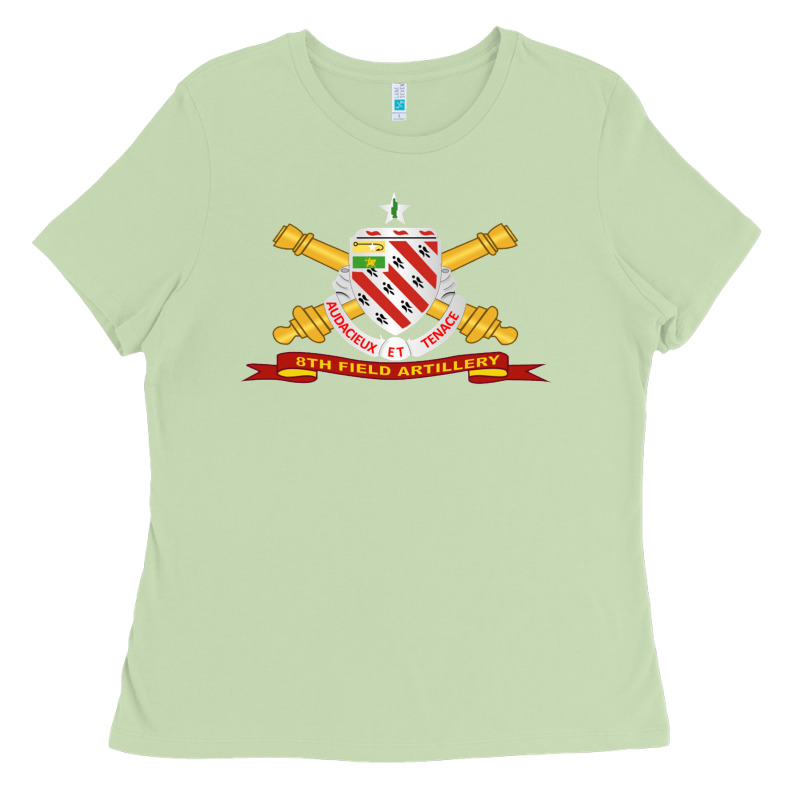 8th Field Artillery W Br   Ribbon 8th Field Artillery W Br Ribbon Ladies Tee by ArtMosaic | Teevron