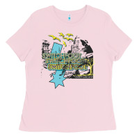 Bubblegum Pink switchfoot merch Ladies Tee - ArtMosaic