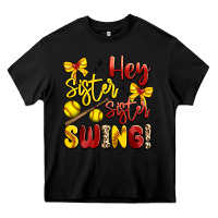 Black hey sister sister swing softball Heavy Core Tee - Artiststas